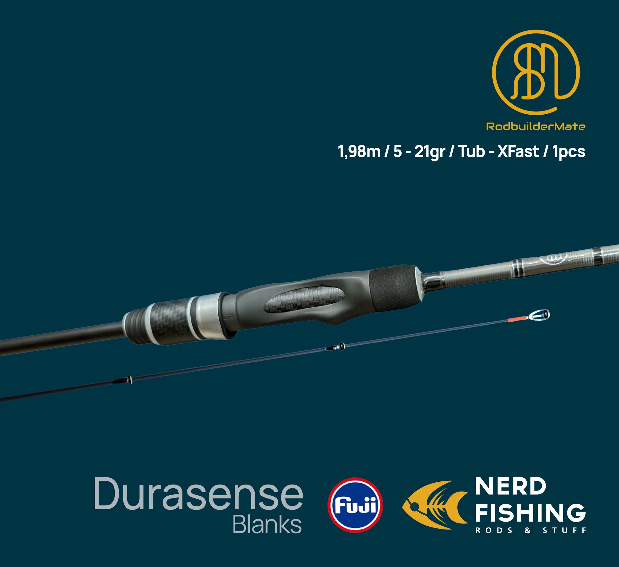 dura light spinning 5-21gr tubular Καλάμι HRF/Light Spin "RBM Durasense" X-Fast 5-21gr - Image 1